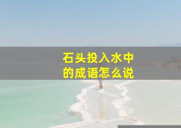 石头投入水中的成语怎么说