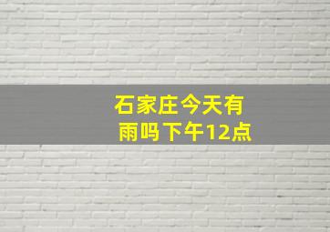 石家庄今天有雨吗下午12点