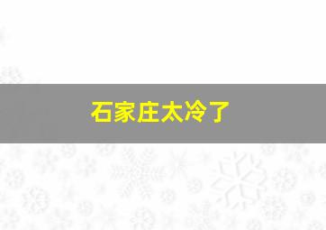 石家庄太冷了