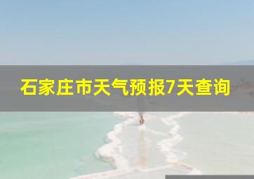 石家庄市天气预报7天查询