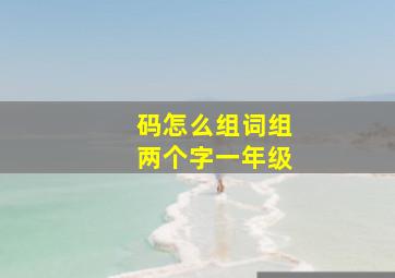 码怎么组词组两个字一年级