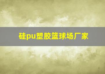 硅pu塑胶篮球场厂家