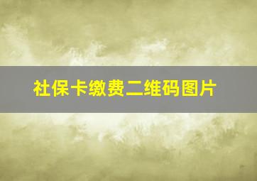 社保卡缴费二维码图片