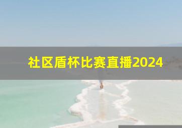 社区盾杯比赛直播2024