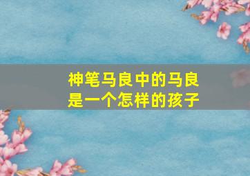 神笔马良中的马良是一个怎样的孩子