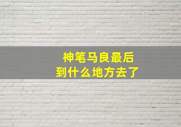 神笔马良最后到什么地方去了