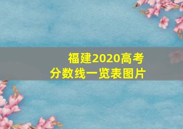 福建2020高考分数线一览表图片