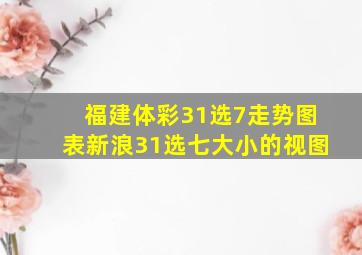 福建体彩31选7走势图表新浪31选七大小的视图