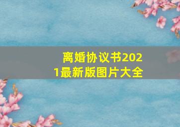 离婚协议书2021最新版图片大全