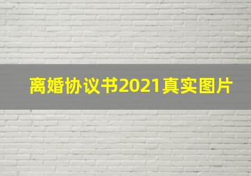 离婚协议书2021真实图片