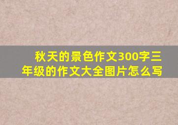 秋天的景色作文300字三年级的作文大全图片怎么写