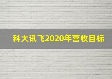 科大讯飞2020年营收目标