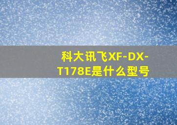 科大讯飞XF-DX-T178E是什么型号