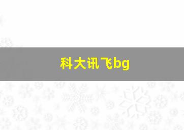 科大讯飞bg