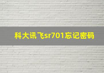 科大讯飞sr701忘记密码