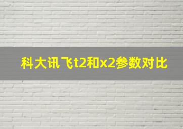 科大讯飞t2和x2参数对比