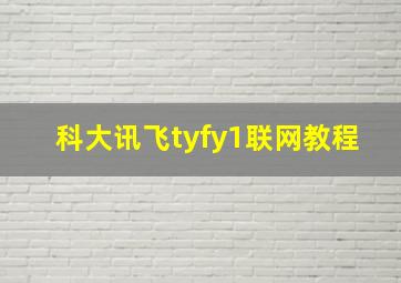 科大讯飞tyfy1联网教程