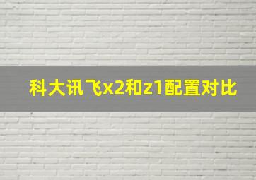 科大讯飞x2和z1配置对比