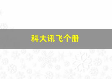 科大讯飞个册