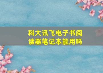 科大讯飞电子书阅读器笔记本能用吗