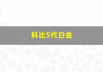 科比5代白金