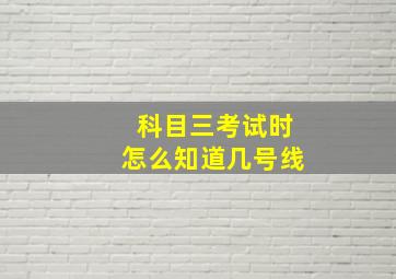 科目三考试时怎么知道几号线