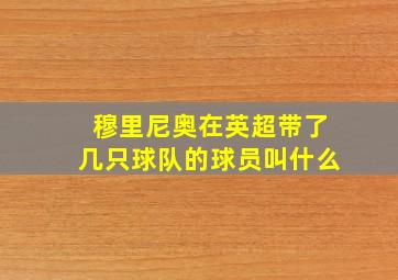 穆里尼奥在英超带了几只球队的球员叫什么