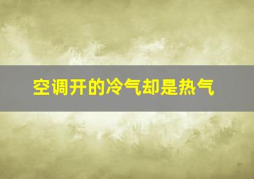 空调开的冷气却是热气