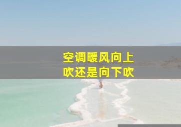 空调暖风向上吹还是向下吹