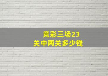 竞彩三场23关中两关多少钱