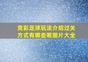 竞彩足球玩法介绍过关方式有哪些呢图片大全