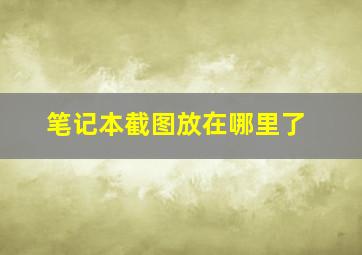 笔记本截图放在哪里了