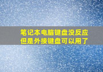 笔记本电脑键盘没反应但是外接键盘可以用了