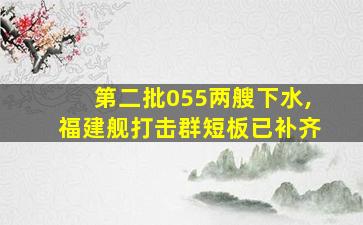 第二批055两艘下水,福建舰打击群短板已补齐