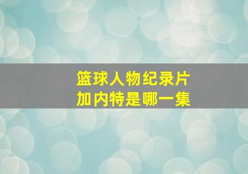 篮球人物纪录片加内特是哪一集