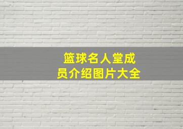 篮球名人堂成员介绍图片大全