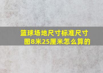 篮球场地尺寸标准尺寸图8米25厘米怎么算的