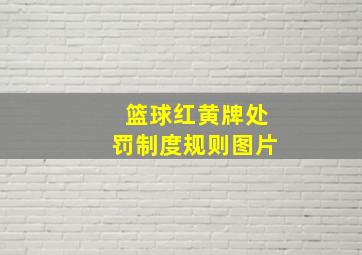 篮球红黄牌处罚制度规则图片