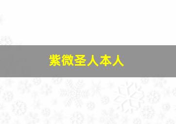 紫微圣人本人