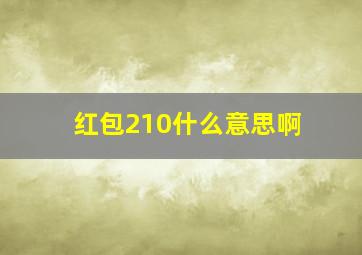 红包210什么意思啊