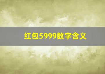 红包5999数字含义