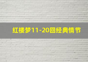 红楼梦11-20回经典情节