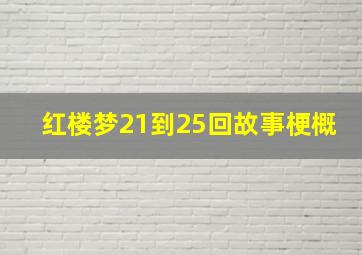 红楼梦21到25回故事梗概