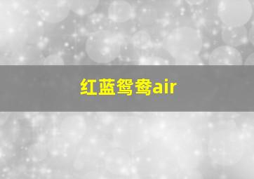 红蓝鸳鸯air