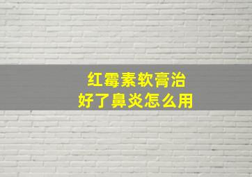 红霉素软膏治好了鼻炎怎么用