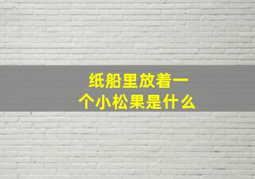 纸船里放着一个小松果是什么