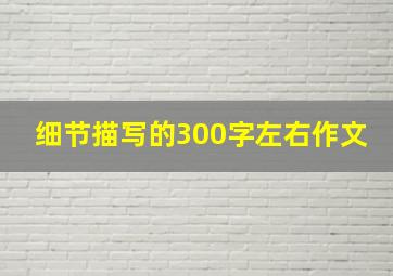 细节描写的300字左右作文