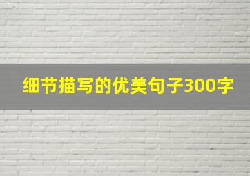 细节描写的优美句子300字