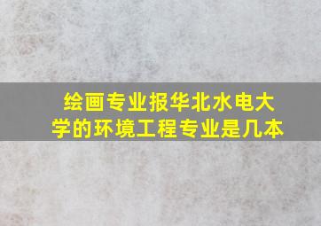 绘画专业报华北水电大学的环境工程专业是几本