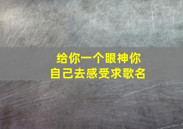 给你一个眼神你自己去感受求歌名